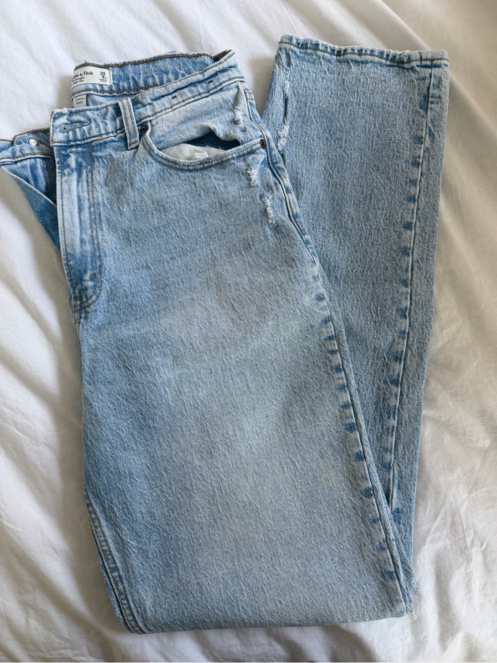 Abercrombie & Fitch Light Blue Slim Straight Jeans